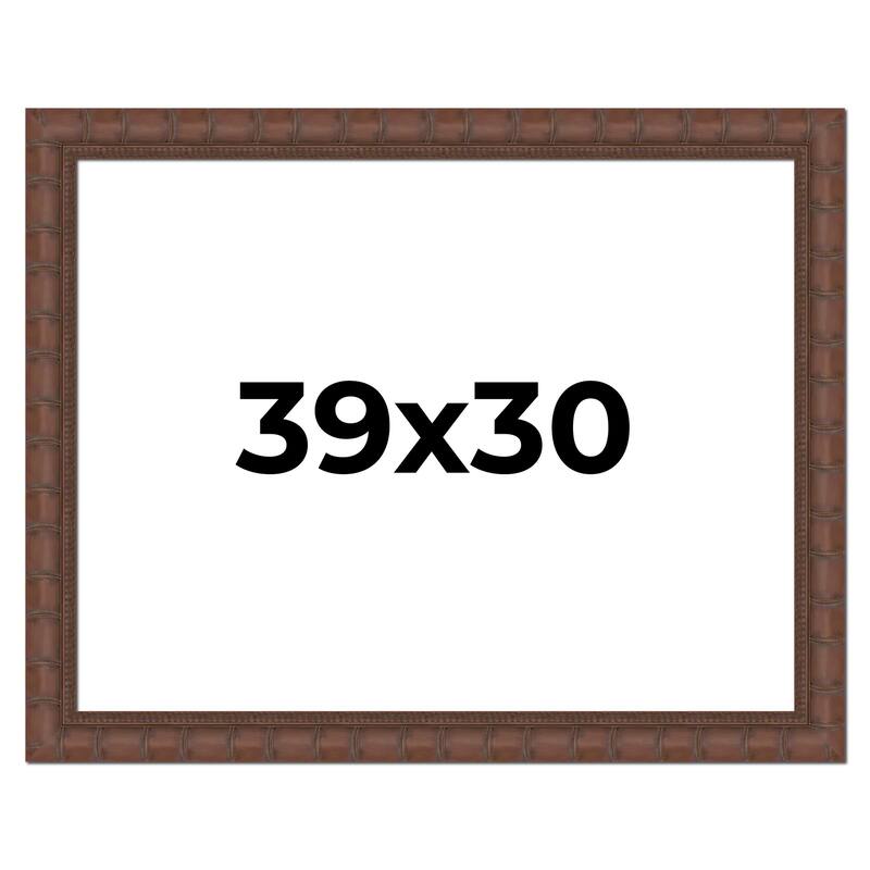39x30 Frame Pewter Solid Wood Picture Frame Width 1.625 Inches | Interior Frame Depth 0.6875 Inches