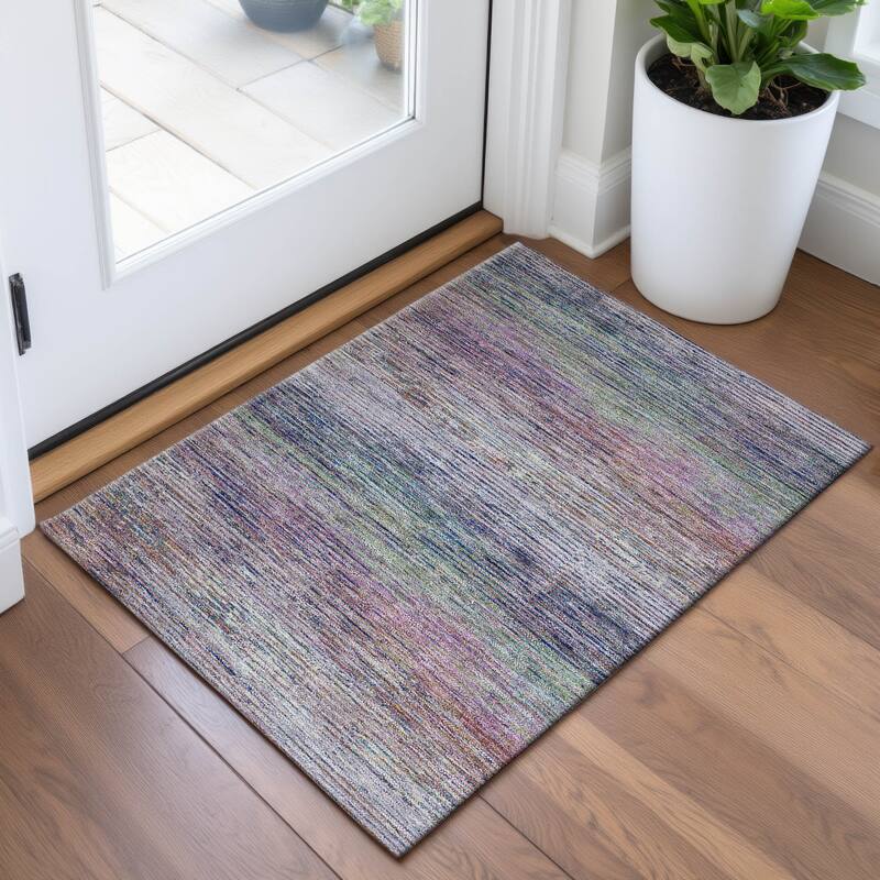 Premium Washable Super Soft Ombre Stripes Mayfield Rug - Blush - 1'8" x 2'6"