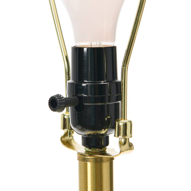 Ceramic Table Lamp with Brushed Accents