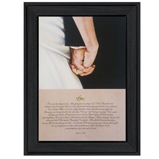 TrendyDecor4U Contemporary "I DO" Framed Print Wall Art by Bonnie Mohr ...