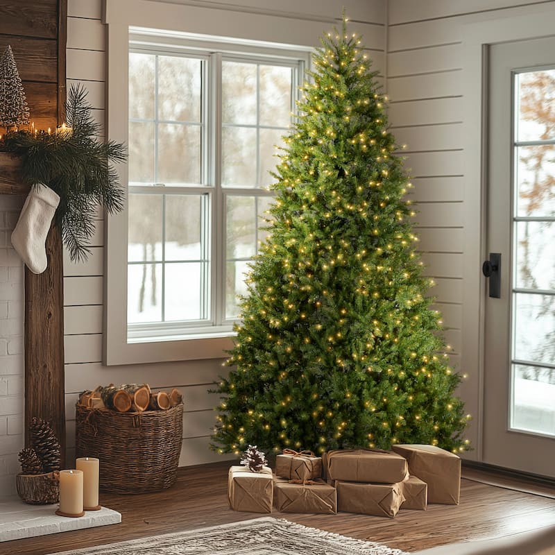National Tree Company 9 ft. Dunhill Fir Christmas Tree with Clear Lights - 9 Foot