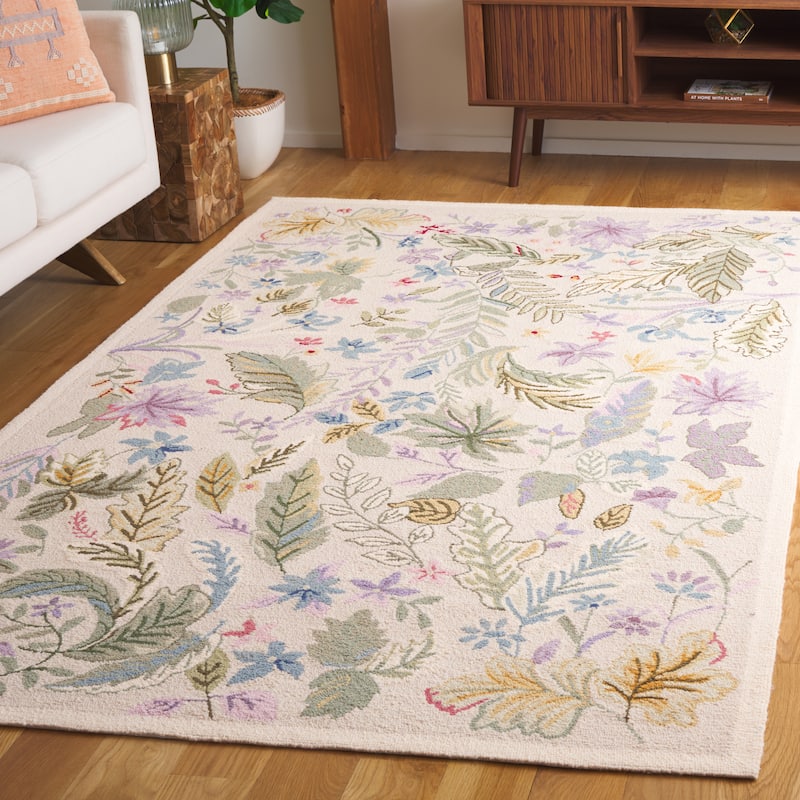 SAFAVIEH Handmade Chelsea Wayfarer French Country Wool Rug - 2'9" x 4'9" - Ivory/Multi