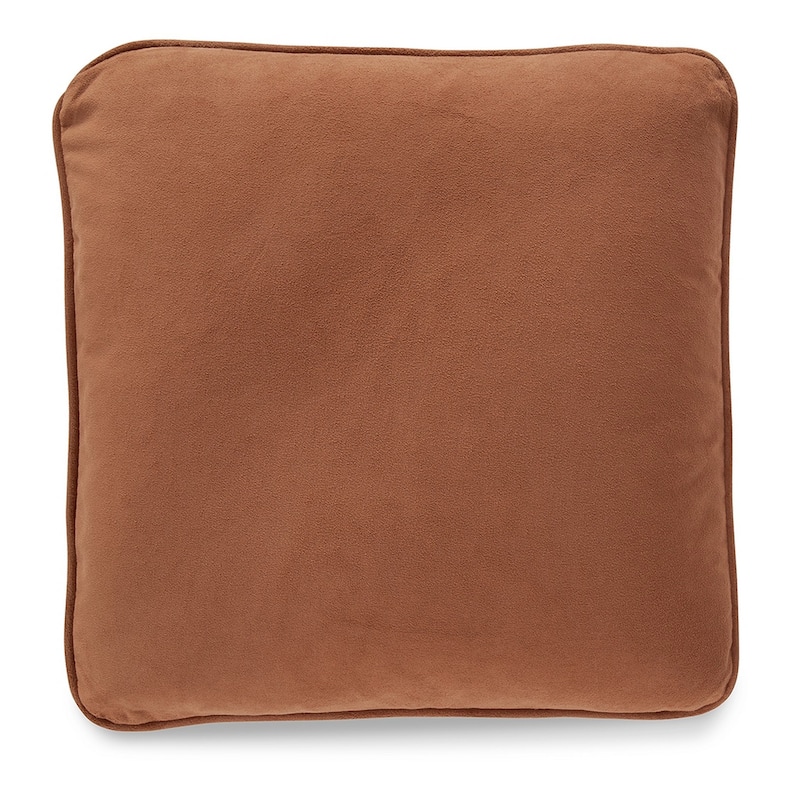 Wali Square Accent Throw Pillow, 20 Inch Feather Fill Orange Polyester