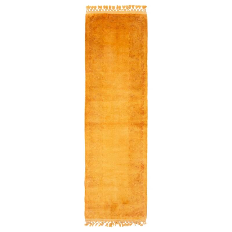 ECARPETGALLERY Hand-knotted Color Transition Light Orange Wool Rug - 2'8 x 6'9 - Light Orange - 2'8 x 6'9