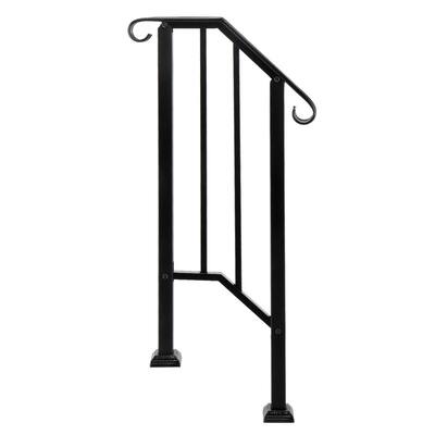 Black Outdoor Iron Handrail
