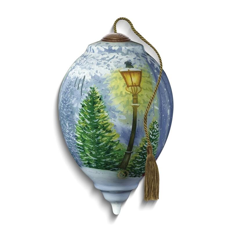 Curata SantaS Toy Shop By Lisa Alderson Hand-Painted Glass Ornament