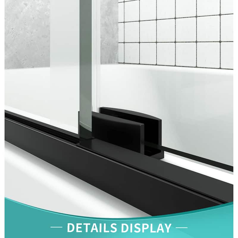 i-Homare 55 - 59 in.W x 60 in.H Sliding Frameless Tub Door Shower Door