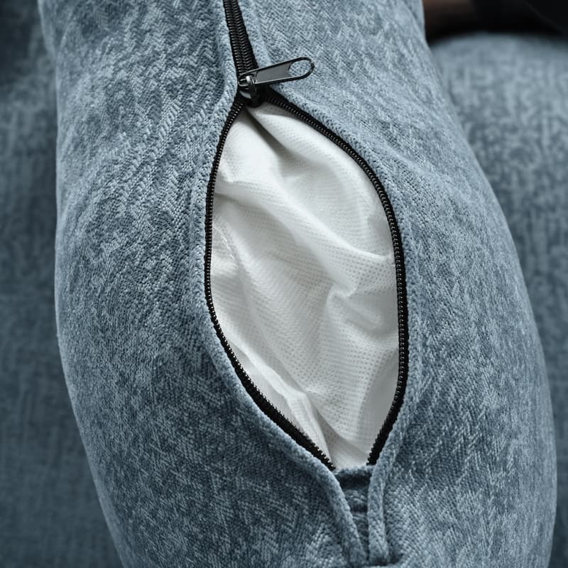 U-Shaped Comfy Cloud Couch, 6-Seat Chenille Deep Seat Sofa with Armrest Cushions