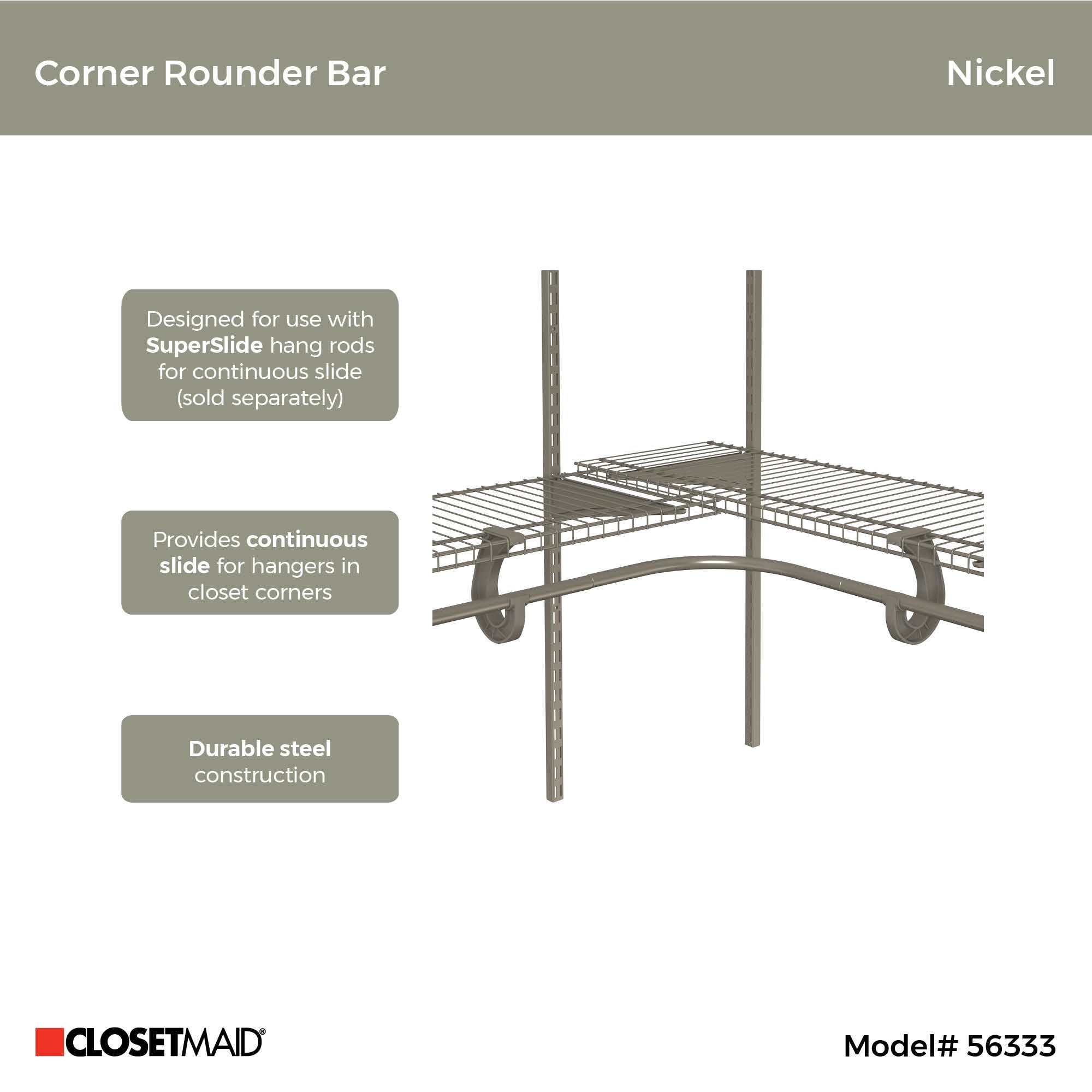 Curved corner closet hotsell rod