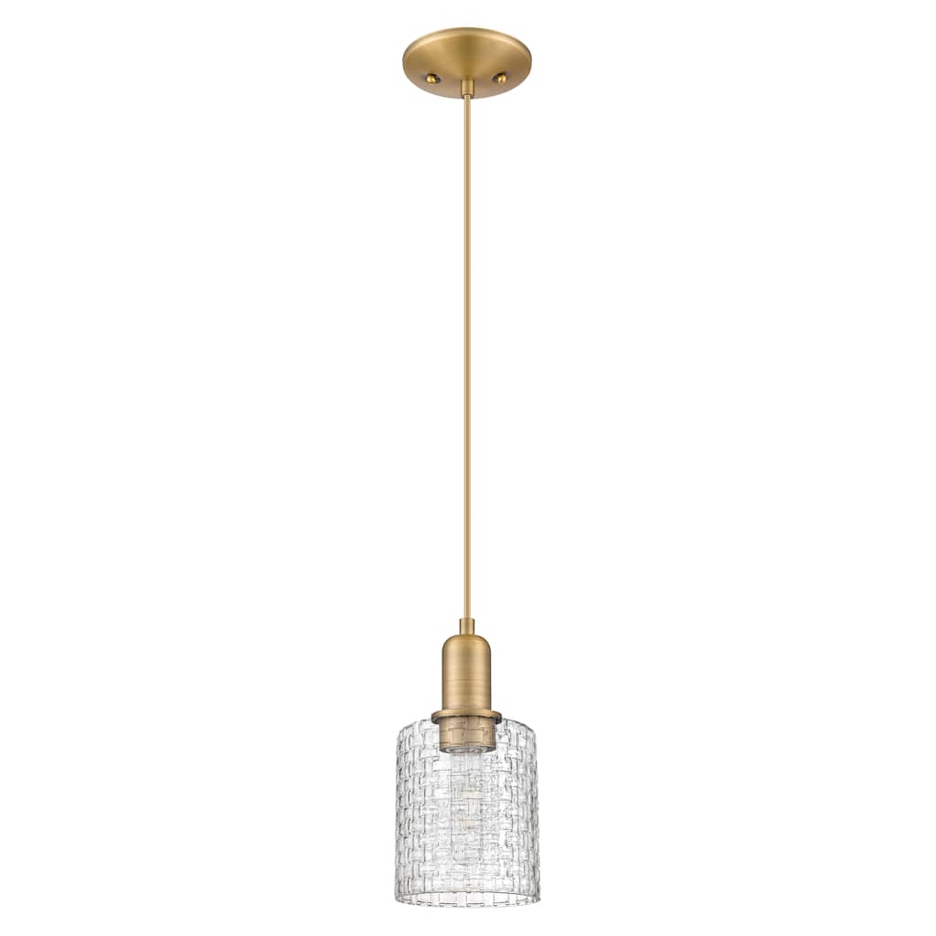 Innovations Lighting Endless Possibilities Arcadia - Cobbleskill - 1 Light 5" Basketweave Cord Hung Mini Pendant