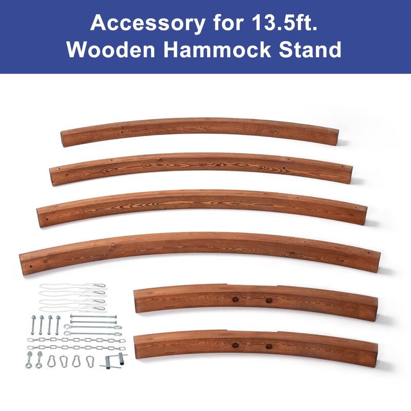 Double Spreader Bar Hammock With 13.5 ft. Wooden Stand - 162*55.1*48.8