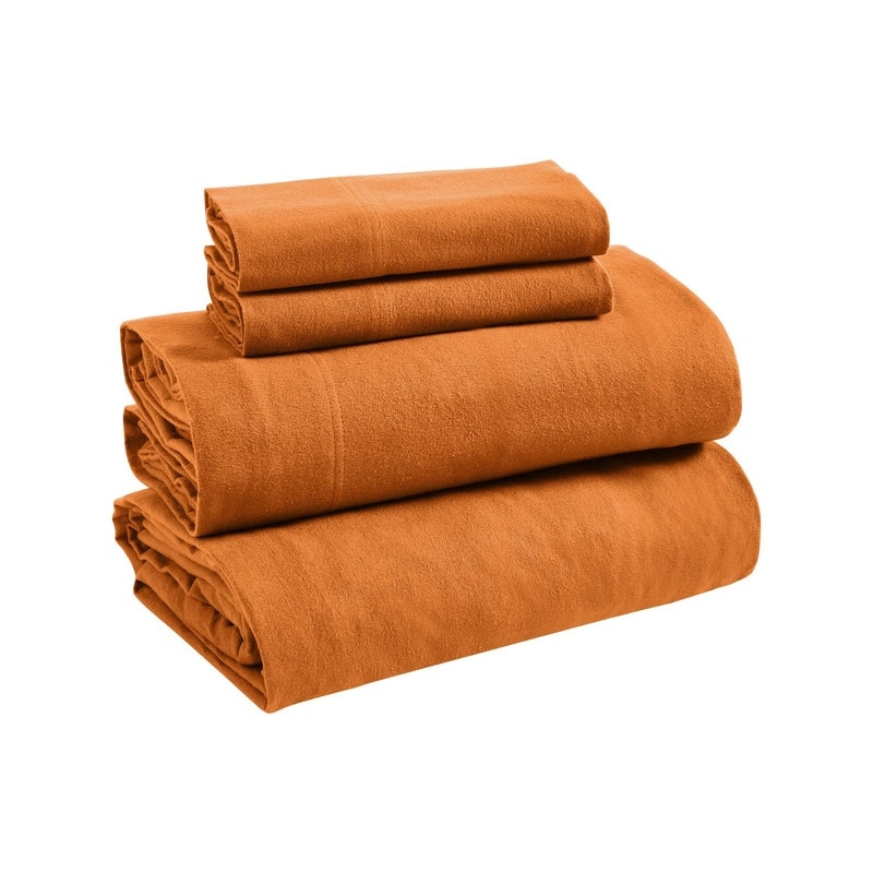 Superior Solid Flannel Cotton Fuzzy Deep Pocket Sheet Set
