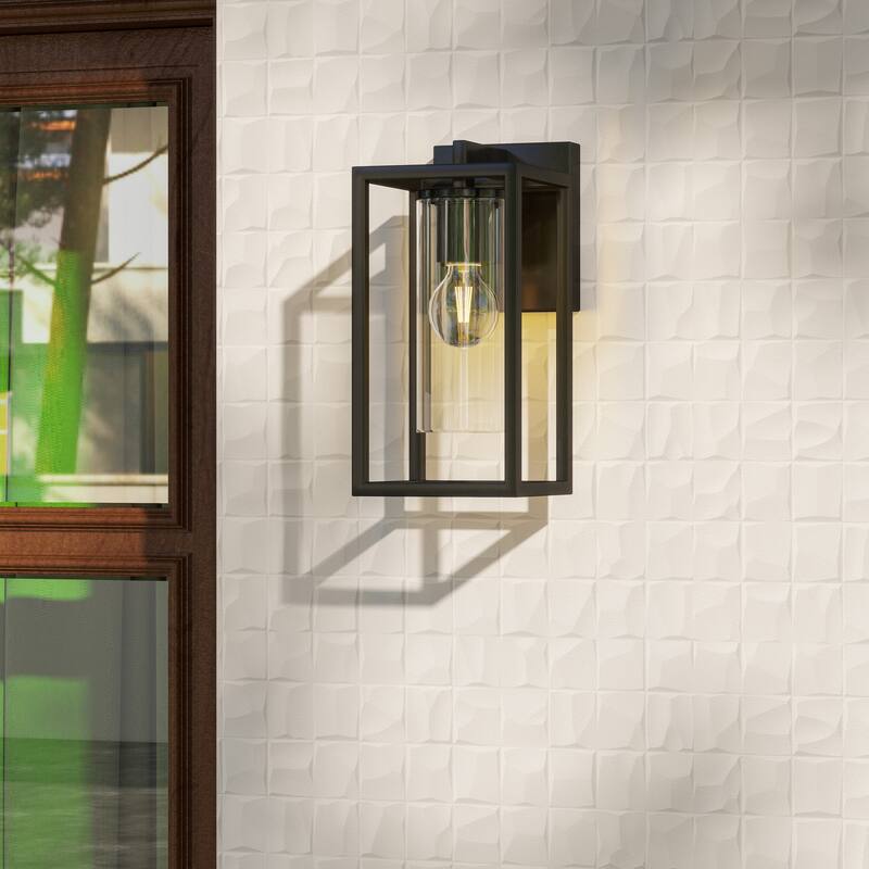 1-Light Outdoor Wall Lights, Outdoor Wall Lantern with Glass Shade