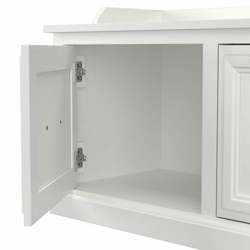 Woodland 40W Shoe Storage Bench with Doors by Bush Furniture