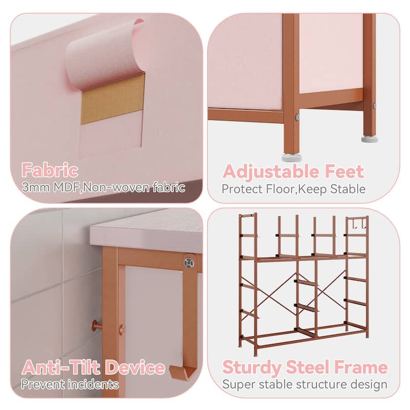 Dresser for Bedroom with 12 Drawers Steel Frame