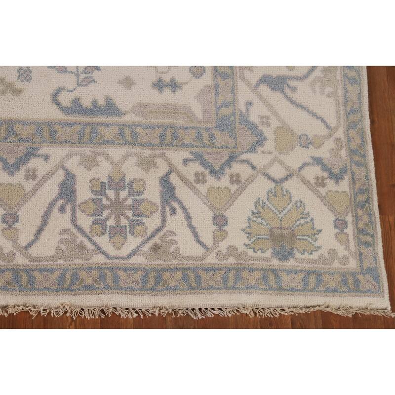 All-Over Oushak Oriental Square Area Rug Handmade Wool Carpet - 7'10"x 7'11"
