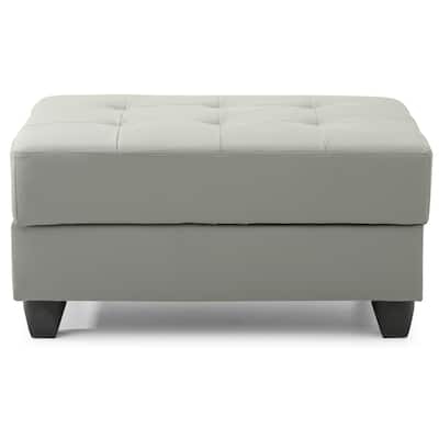 Nyla Faux Leather Ottoman