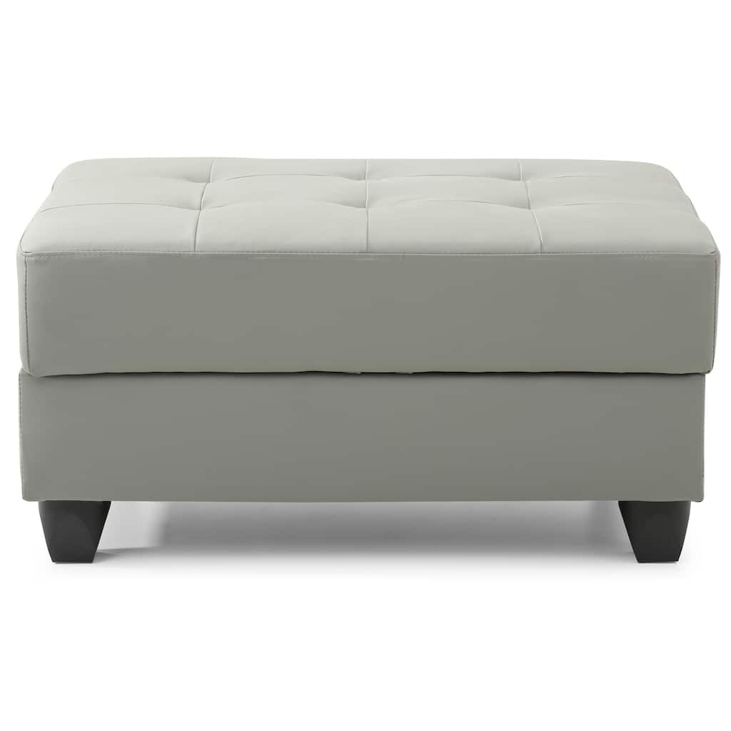 Nyla Faux Leather Ottoman
