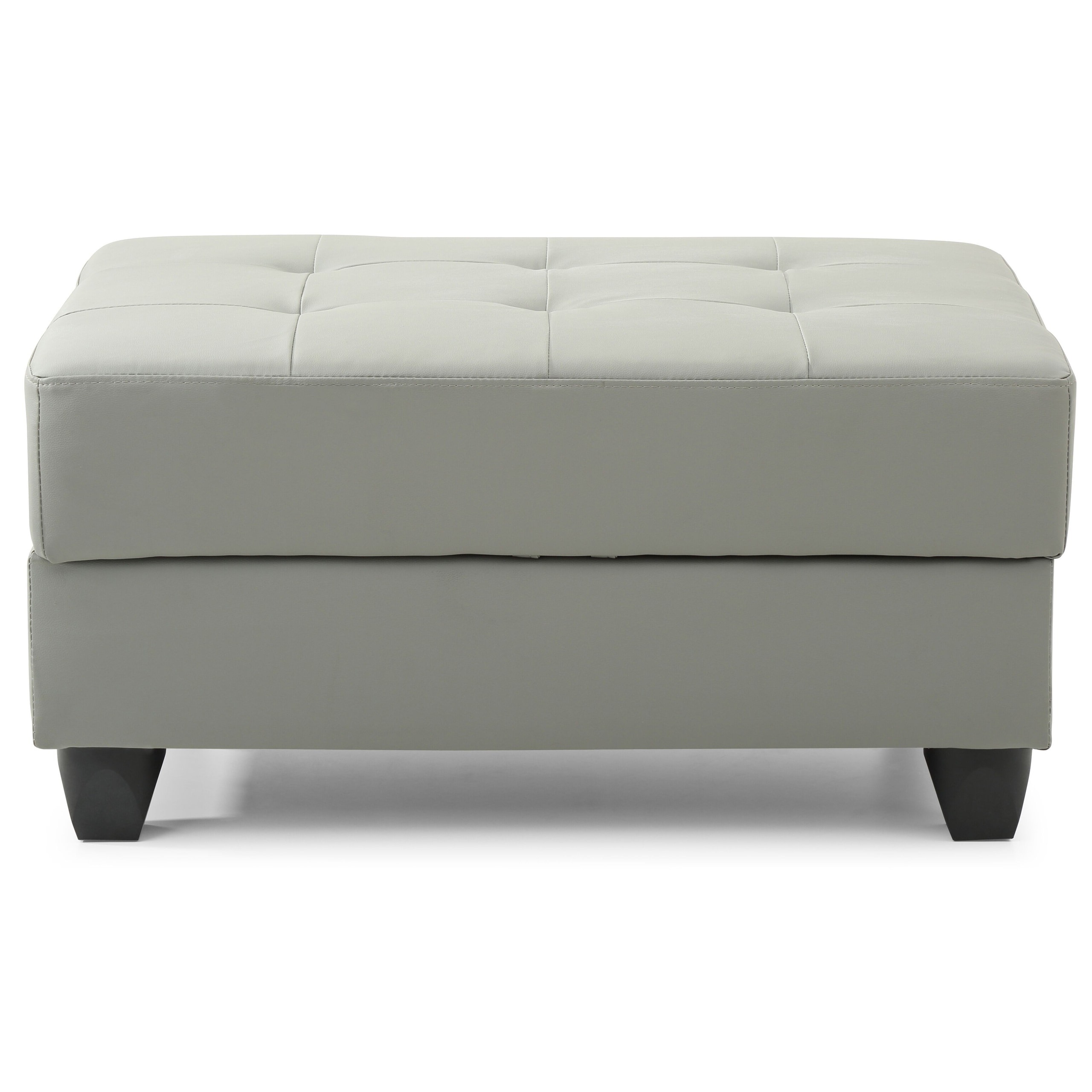 Nyla Faux Leather Ottoman
