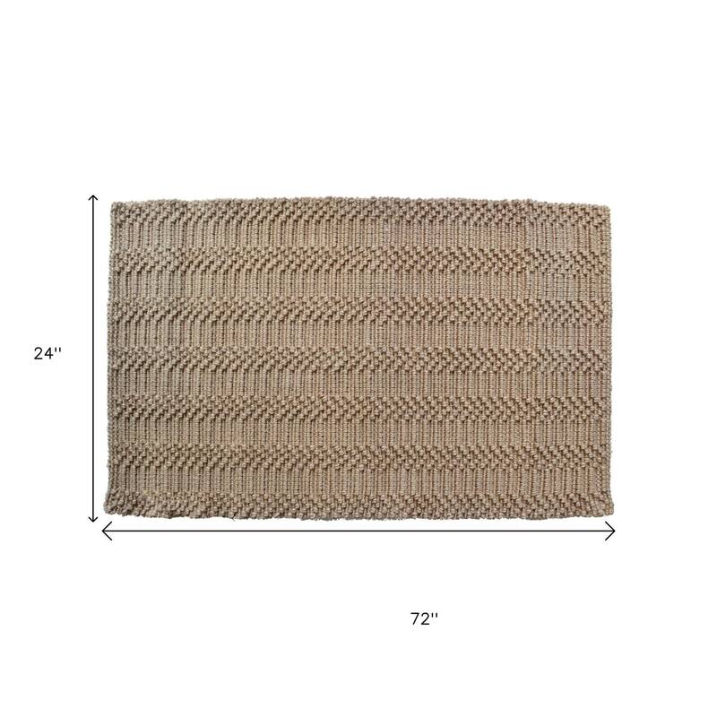 HomeRoots Abstract Casual Rectangle Area Rug - 72.00 in. x 24.00 in. x 0.25 in.