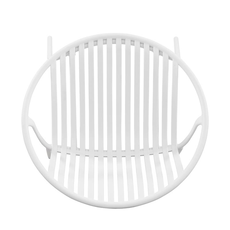 7 Pieces Outdoor Modern Dining Set with Stackable Chair, White