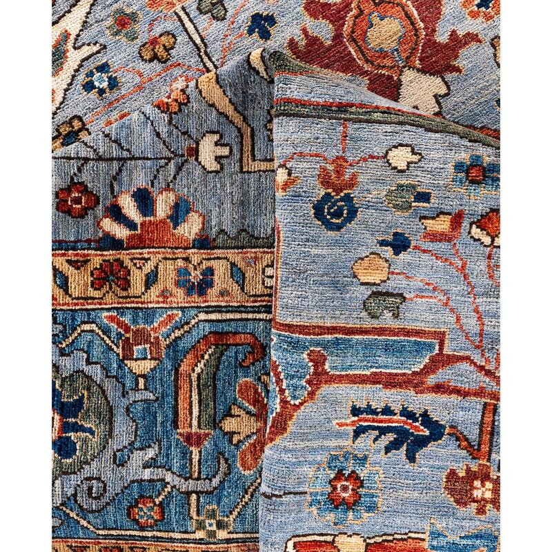 Serapi One-of-a-Kind Hand-Knotted Area Rug - Gray - 8' 10" x 11' 11"