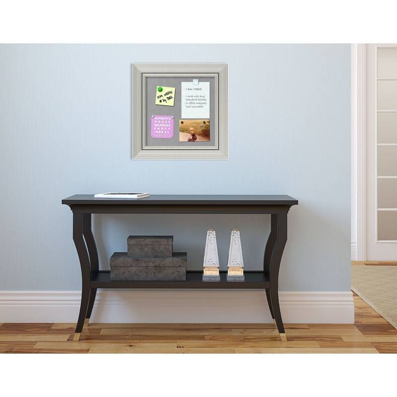 Framed Magnetic Board, Romano Silver