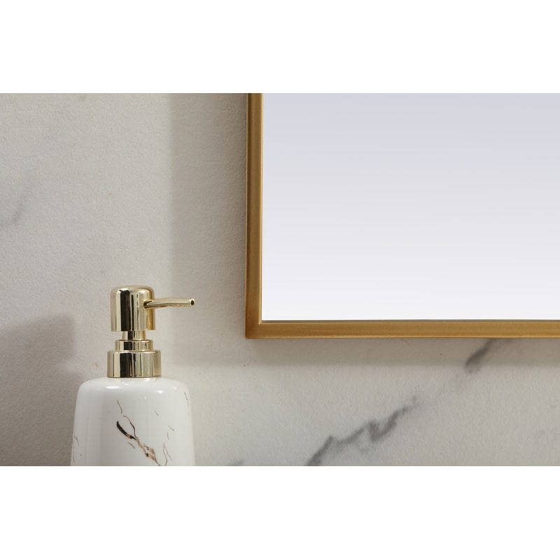 Indigo Home Metal Frame Arch Mirror 42x30 Inch