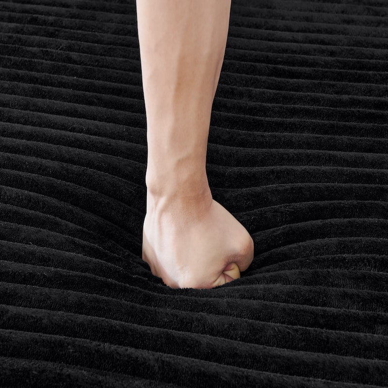 Roomfitters Velvet Lounge Chair No Assembly Required, Fluffy Single Lazy Sofa for Living Room and Bedroom