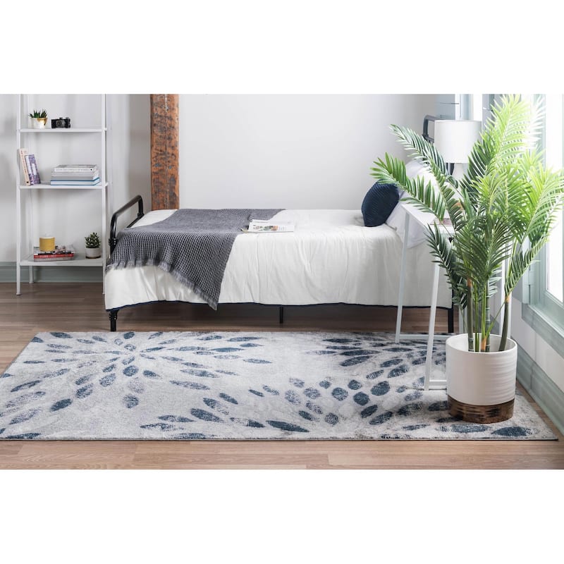 Contemporary Synnove Collection Area Rug - 8'x10' Oval - Gray