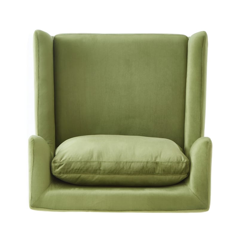 Modern Armchair Velvet Accent Chair Reading Chair Single Sofa Chair for Living Room, Bedroom, or Reading Corner