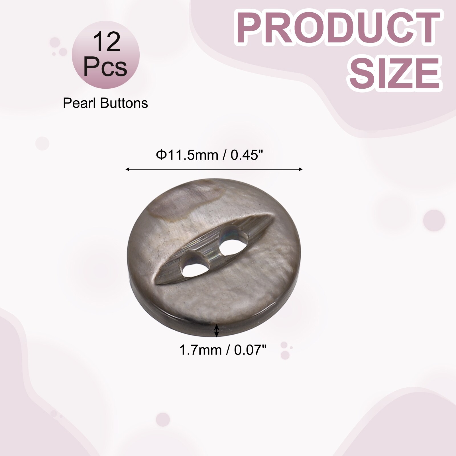 Natural Shell Buttons, Mother of Pearl Buttons, Button for Shirt Coat Suits Jacket Jeans Skirt Pants Dress Sewing