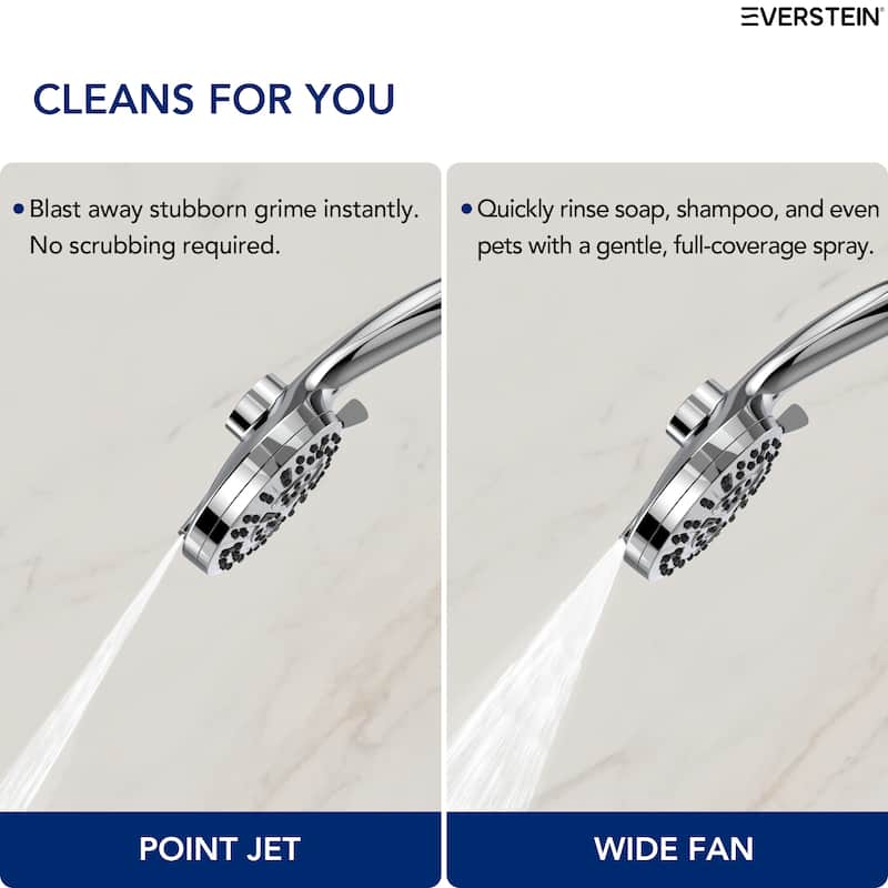 High Pressure 9-Spray Magnetic Handheld Shower Head, Wall Mount Shower Head with Mineral Filter Beads