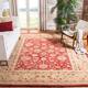 SAFAVIEH Anatolia Angeline Traditional Oriental Hand-spun Wool Rug - 9'6" x 13'6" - Red/Ivory