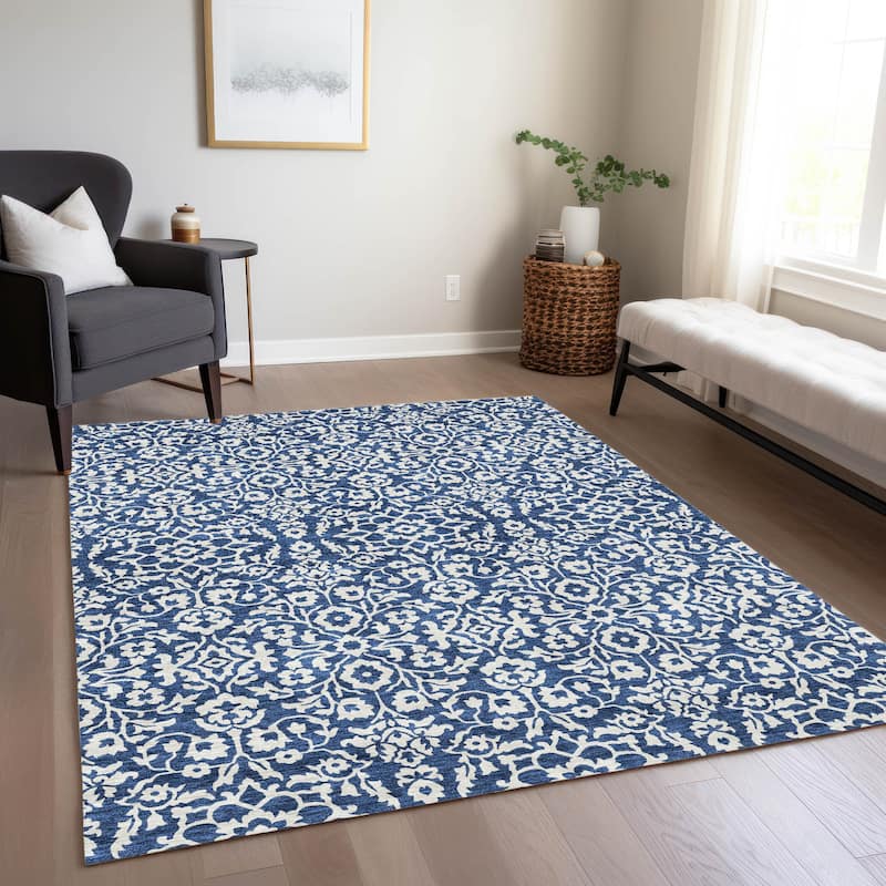 Machine Washable Indoor/ Outdoor Chantille Traditional Farmhouse Rug