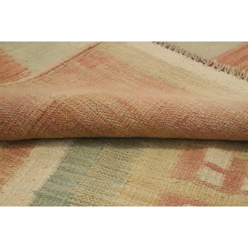 Hand Woven Oriental 100% Wool Carpet Southwestern Modern Multi-Colored Kilim Area Rug - 7' 10'' X 5' 4''