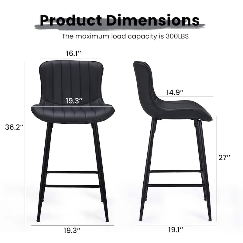 Dining Table Chairs Counter Stools Set of 2