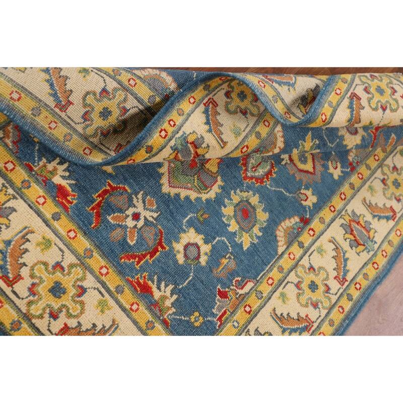 Blue Oushak Oriental Accent Rug Hand-Knotted Wool Carpet - 3'3" x 4'11"