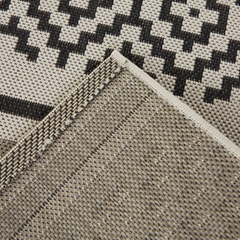 Alain Transitional Stripe Indoor/Outdoor Area Rug