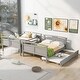 preview thumbnail 2 of 7, Full-over-Full Wood Bunk Bed with Twin Size Trundle, Separable Bunk Bed