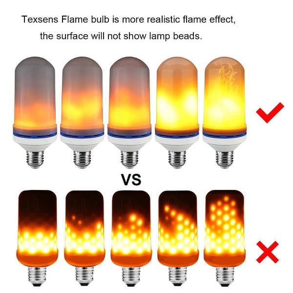 Kanstar LED Flame Effect Light Bulb E26 LED Flickering Flame Light Bulbs 105pcs 2835 LED Beads Simulated Decorative Light Bed Bath Beyond 20722083