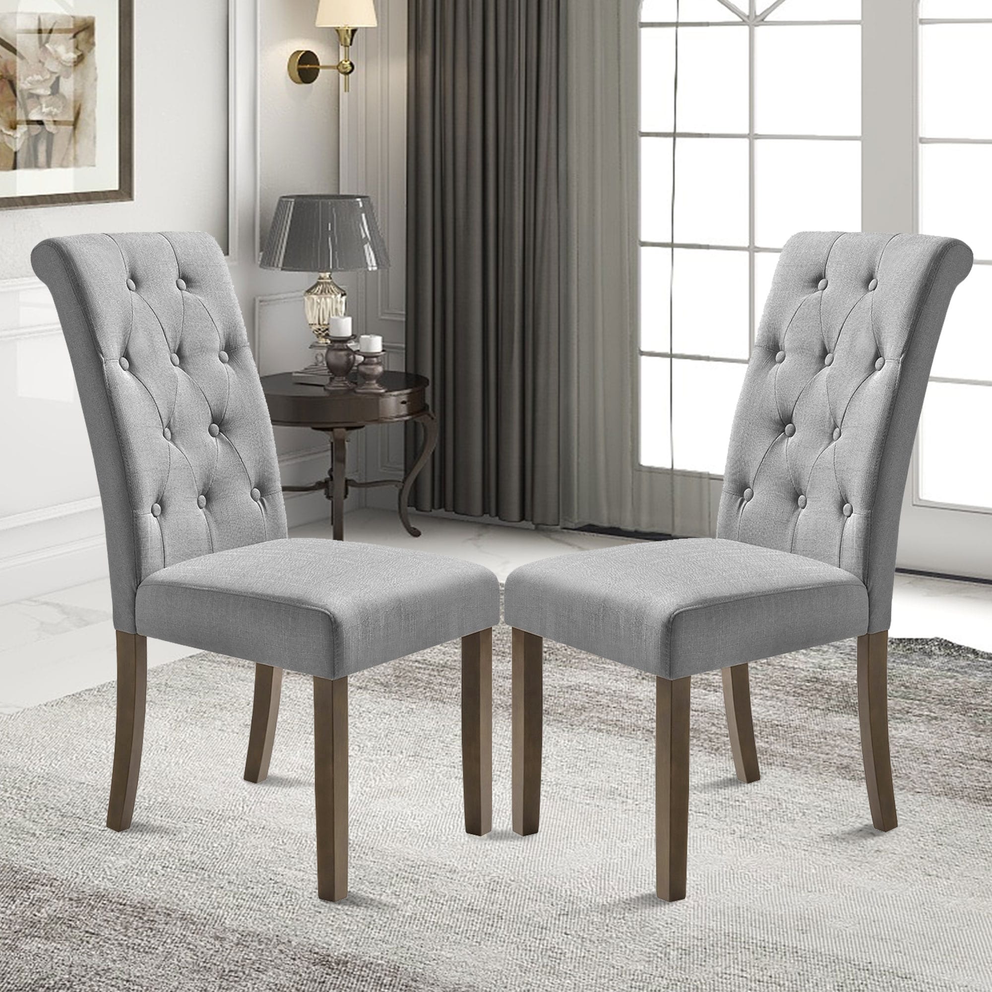 Gray parsons linen chair cheap