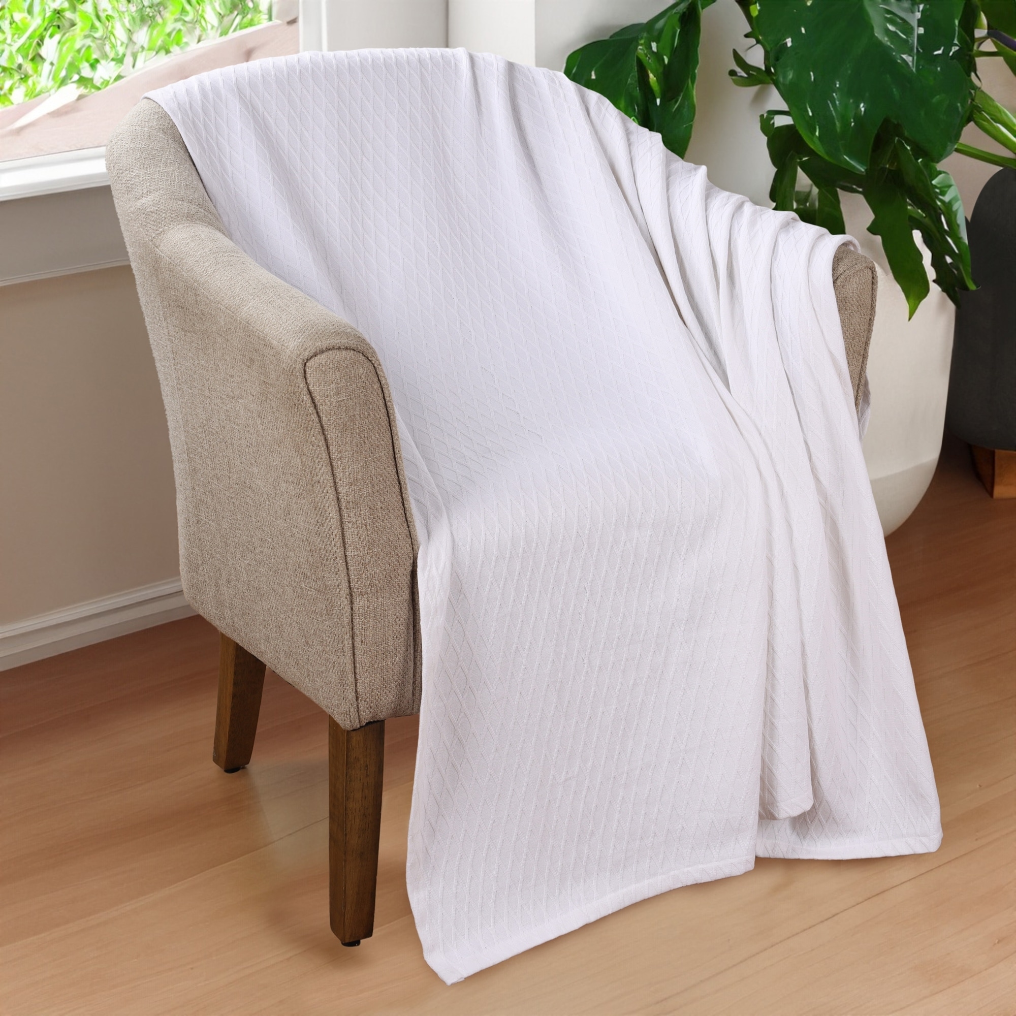 Superior Diamond Weave All-Season Bedding Cotton Blanket - Picture 61 of 66