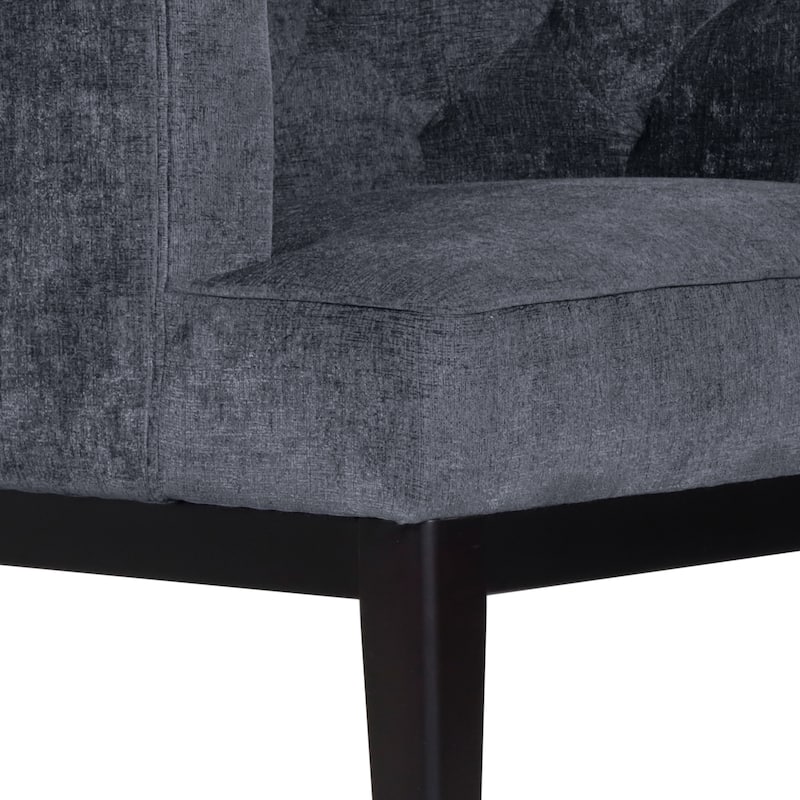 Clough Fabric or Faux Leather Tufted Accent Chair by Christopher Knight Home
