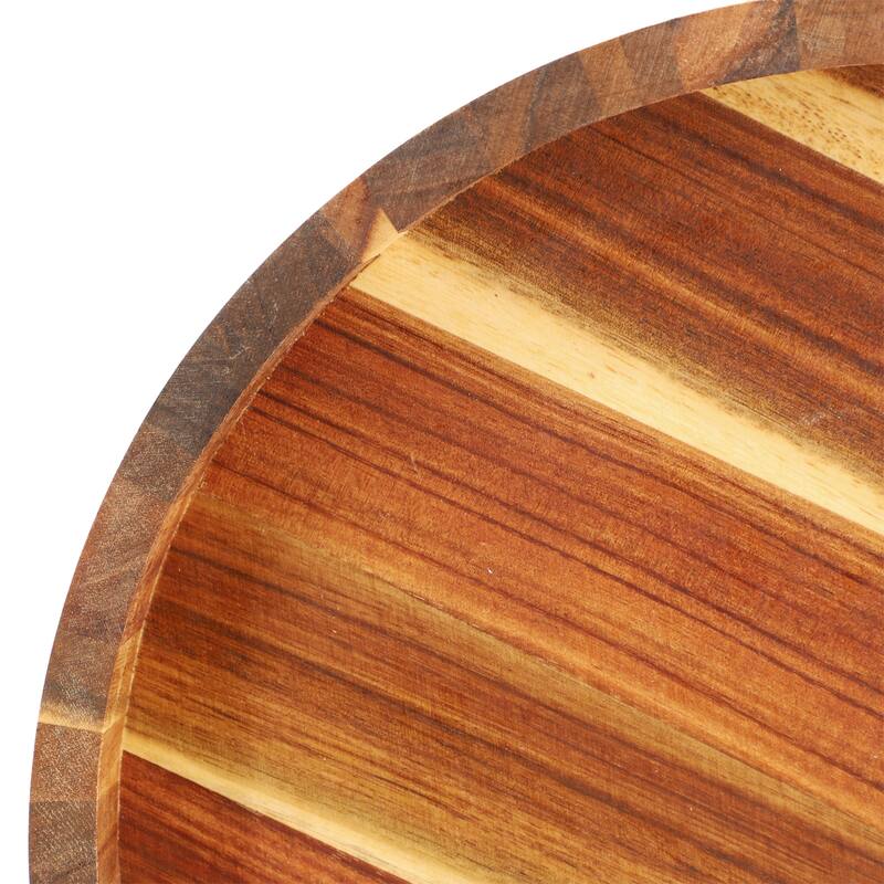 MegaChef 13 Inch Acacia Wood Lazy Susan Tray