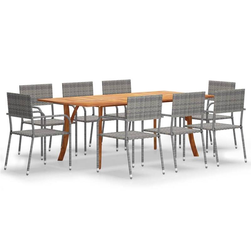 vidaXL Patio Lounge Set 8 Piece Sectional Sofa with Cushions Solid Wood Pine