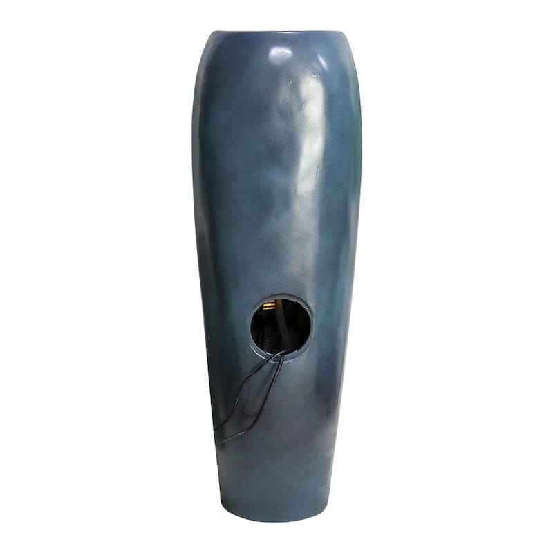 38.7-Inch H Outdoor Vase Water Fountain w/LED Light for Yard Art Decor