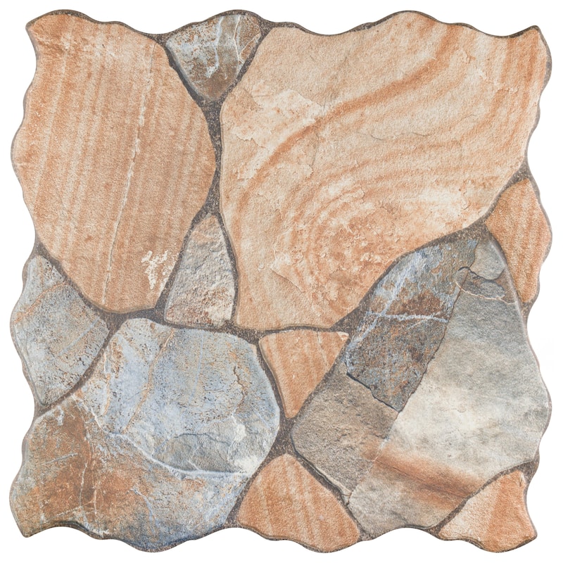 Merola Tile Canet Marron 17" x 17" Porcelain Floor and Wall Tile