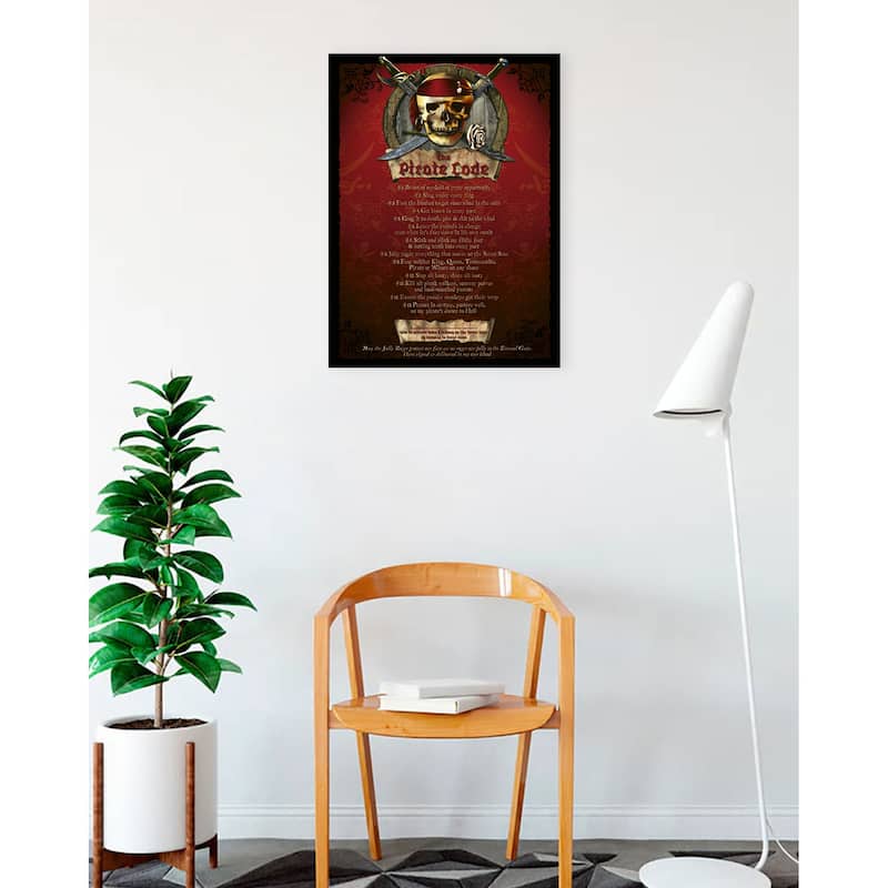 Pirate Code Typography Art Poster - 24 x 36 Inch