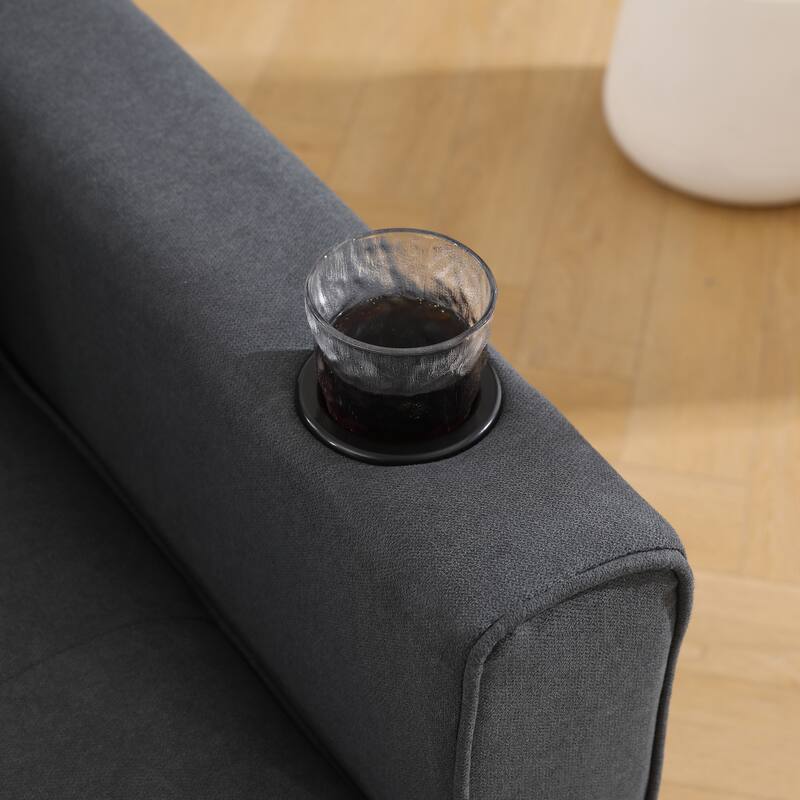 Versatile 3-in-1 Upholstered Futon Sofa Bed with Pull Out Sleeper and Multiple Functionalities